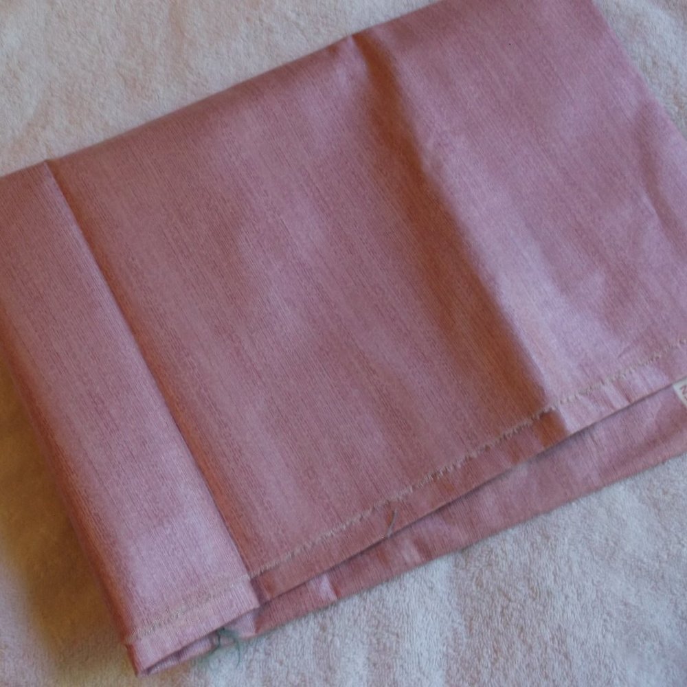 Vintage Pink Sateen Upholstery Fabric 1 2/3 yds